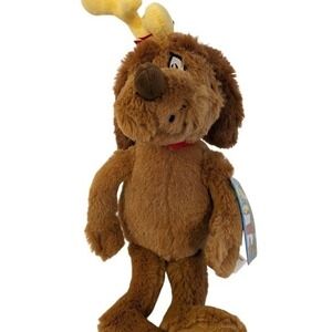Dr. Seuss The Grinch Max Plush Dog Reindeer‎ Antlers Stuffed Animal Aurora